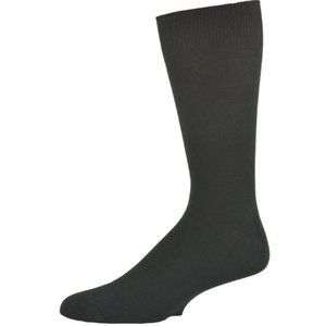Men's Bamboo Solid Mesh Patterned Crew Socks